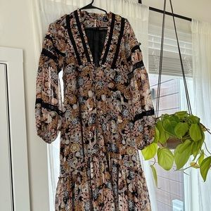 Free people button up high low dress
